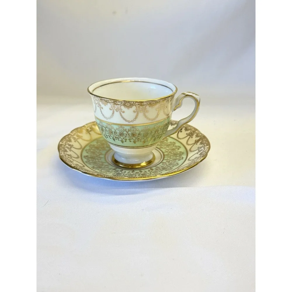 *RARE* Vintage Royal Stafford 8178 - Demitasse & Saucer Set Of 8 W/ 6 Spoons